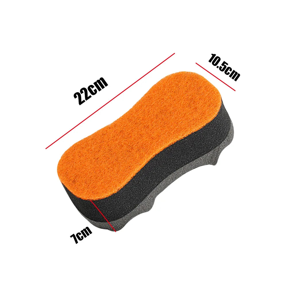 1pc Auto Accessories Car Body Dust Remove Three Layers Cleaning Sponge Color Random Wheel Tire Detailing Waxing Washing Tool