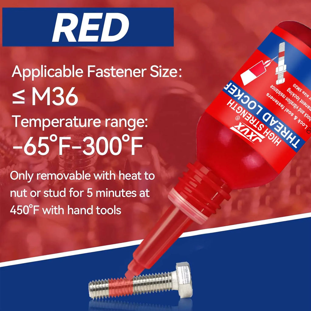 10PCS 10mL 271red Thread Locker Nuts-Bolts Locker Screw Adhesive Lock Tight Seal Fasteners Anaerobic Curing Metal Glue Rustproof