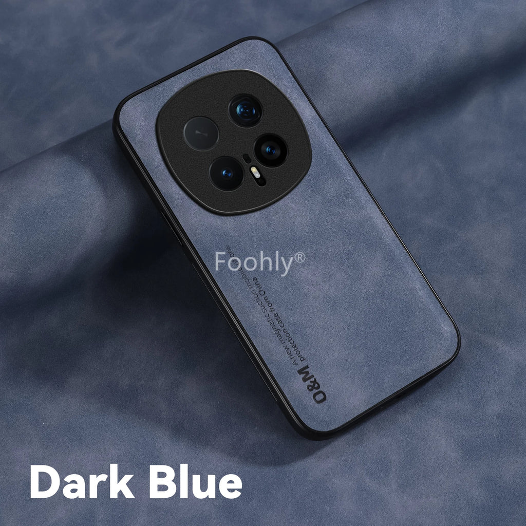 Nubuck Leather Shockproof Magnetic Case for Honor Magic 8 Pro 8Lite Protective Cover Back Shell Capa Fundas