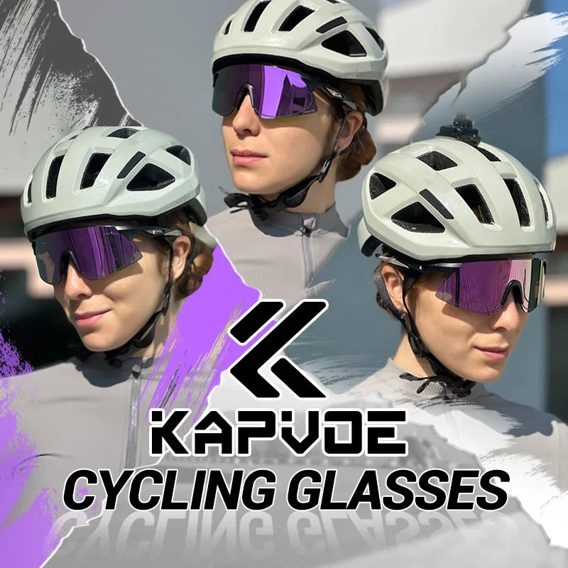 Kapvoe Photochromic Cycling Glasses Running Sunglasses MTB Riding Skating UV400 Fishing Goggles Man Woman Bike Hiking Eyewear
