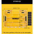 DEWALT 1PCS Large Tough Case Tool Case Tool Box Parts Storage Box Power Tool Accessories NO.N542474/DT70839