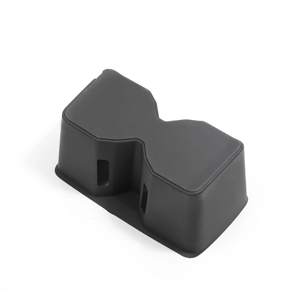 Smabee for Hyundai Santa Fe 2024 2025 2026 Water Cup Holder Storage Box Silicone Shock-Absorbing Cup Tray Car Accessories