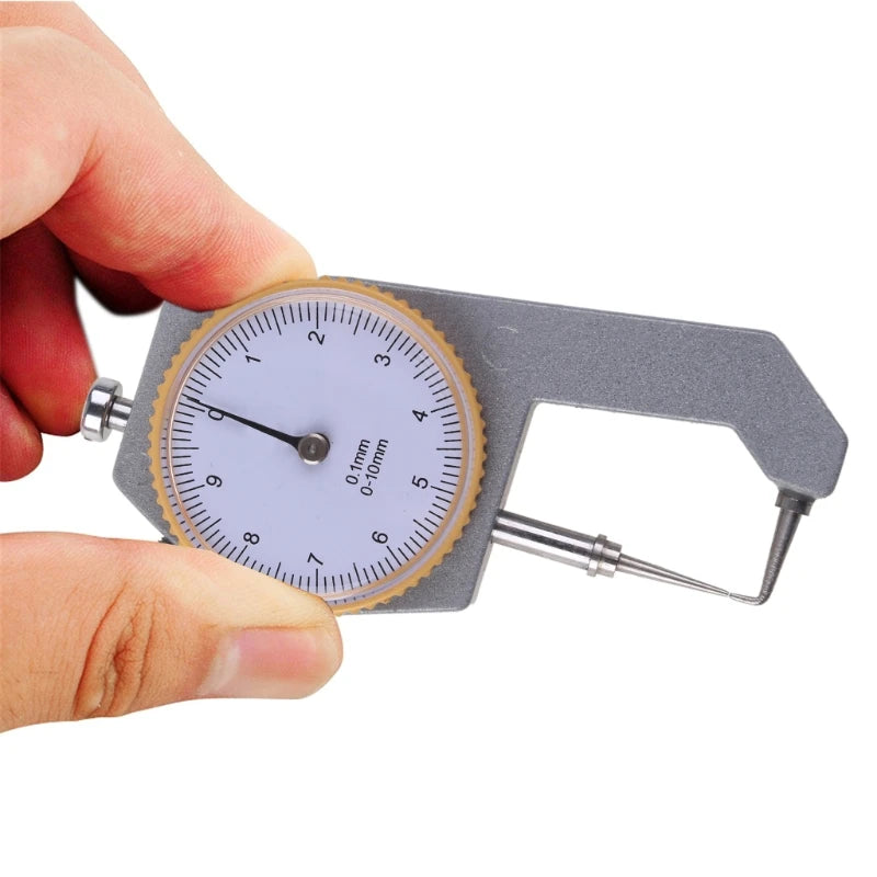 Thickness Gauge Tester Measuring 0-10mm Flat Sheet Leather Craft Tool High Precision Manual Measuring Too 0.05 mm Durable