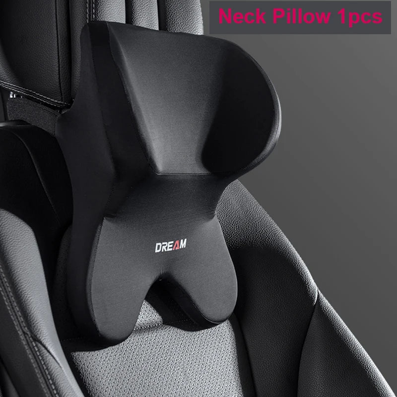 Car Lumbar Support Headrest Neck Pillow Support Universal Soft Neck Pillows Cushion Car Memory Foam Lumbar Pillow Back Support