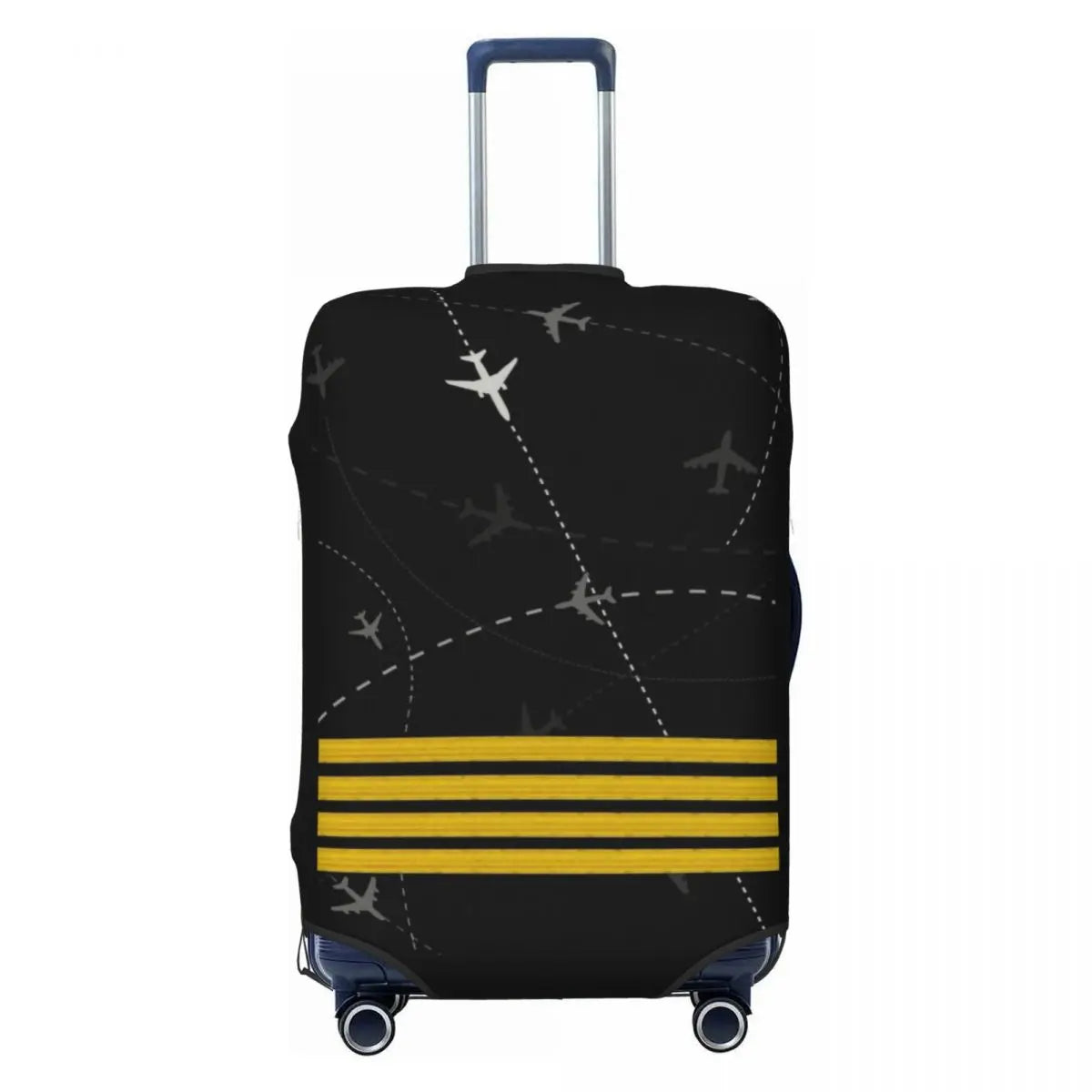 Custom Fashion Airbus Fighter Pilot Luggage Cover Protector Washable Aviation Airplane Travel Suitcase Covers