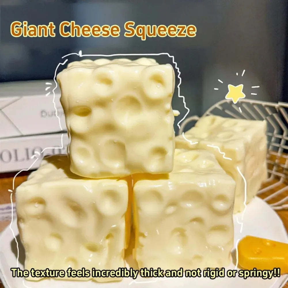 Taba Squishy  Cheese Cube Stress Ball Shapeable Squeeze Ball Non Rebound Sensory Fidget Toys for Kids and Adults Relaxing Gifts