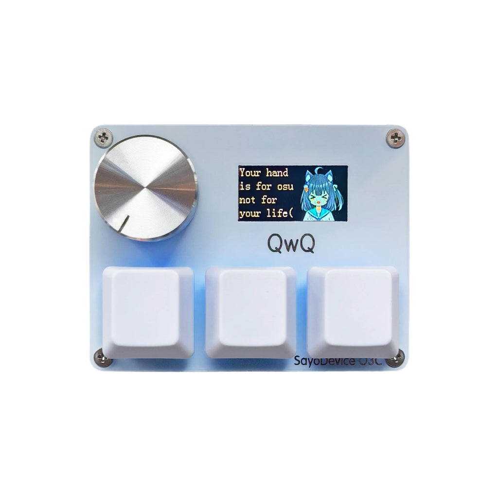 O3C Game Keyboard SayoDevice OSU O3C Rapid Trigger Hall Switches Magnetic Switches Keyboard Knob Screen Copy Paste Shotcut