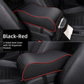 PU Leather Car Center Console Armrest Pad Ergonomic Curve Shape Tissue Pocket Storage Car Interior Gifts