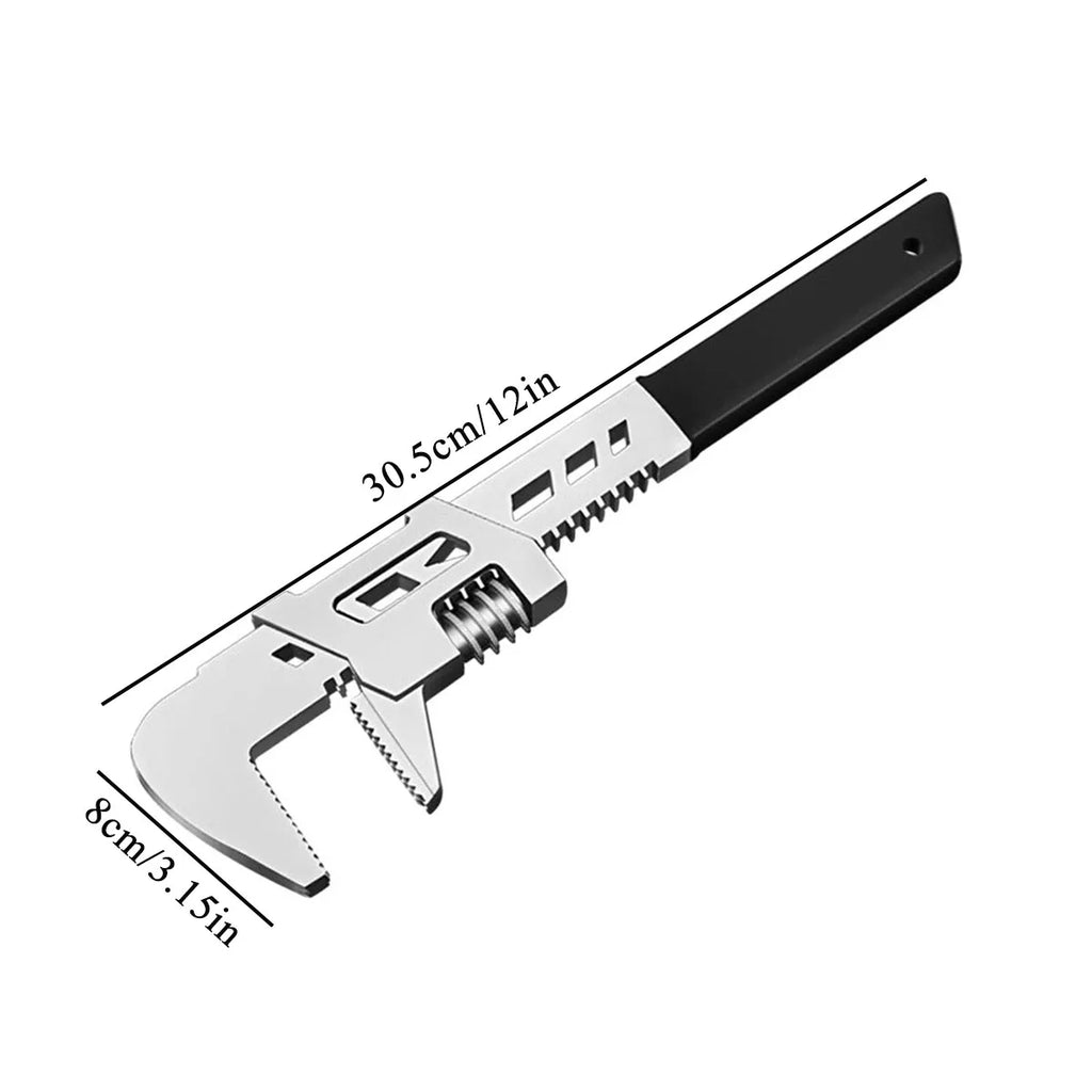 10",12",15"F-type Wrench Right Angle Wide Jaw Opening Adjustable Spanner Wrench Tools Use in Auto,Construction and Home Repairs
