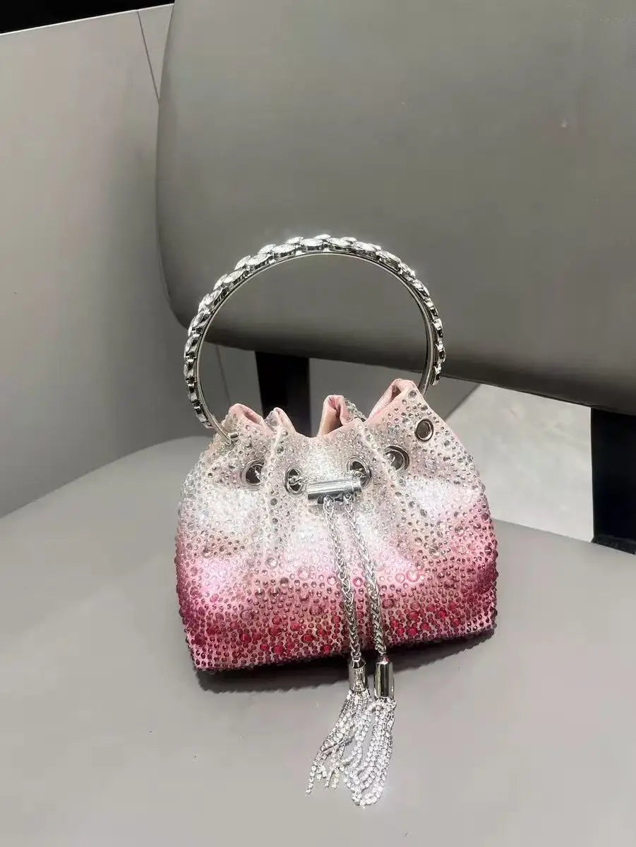 Luxury Designer Women Handbag Glitter Shiny Diamond Clutch Purse Wedding Party Banquet Bag Crystal Rhinestones Evening Bag