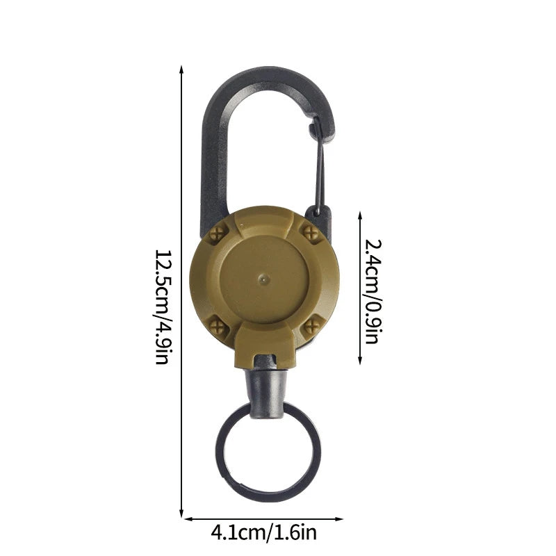 Double Headed Automatic Retractable Keychain Camping Hiking Supplies Anti-theft Elastic Keychain Carabiner Buckles 땡처리 캠핑용품