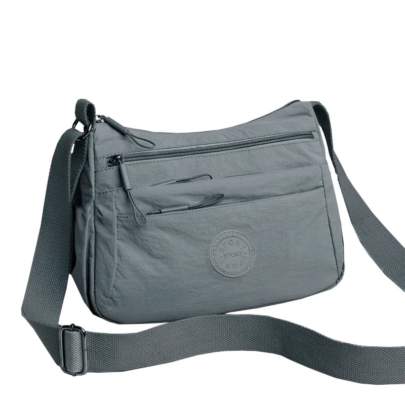 Fashionable Women's Crossbody Bag, Casual Nylon Shoulder Purse with Multiple Pockets, Available in Multiple Colors