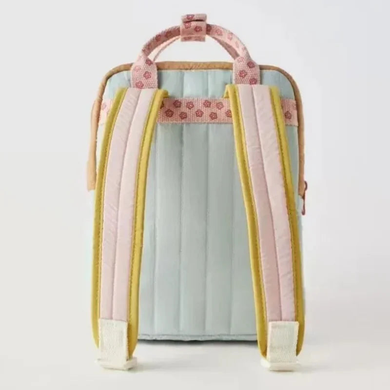 Lightweight Children's Backpack with Cute Sunflower Pendant Colorful Design School Bag for Girls Boys Portable Kids Shopping Bag