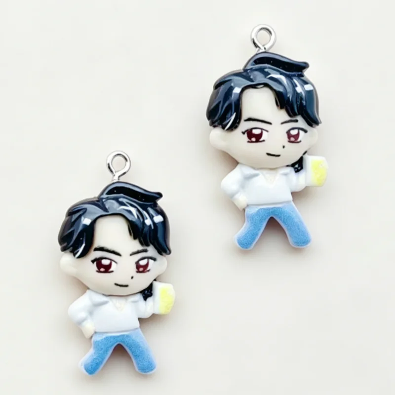 11pcs resin cartoon pendant, DIY jewelry making earrings, keychain accessories
