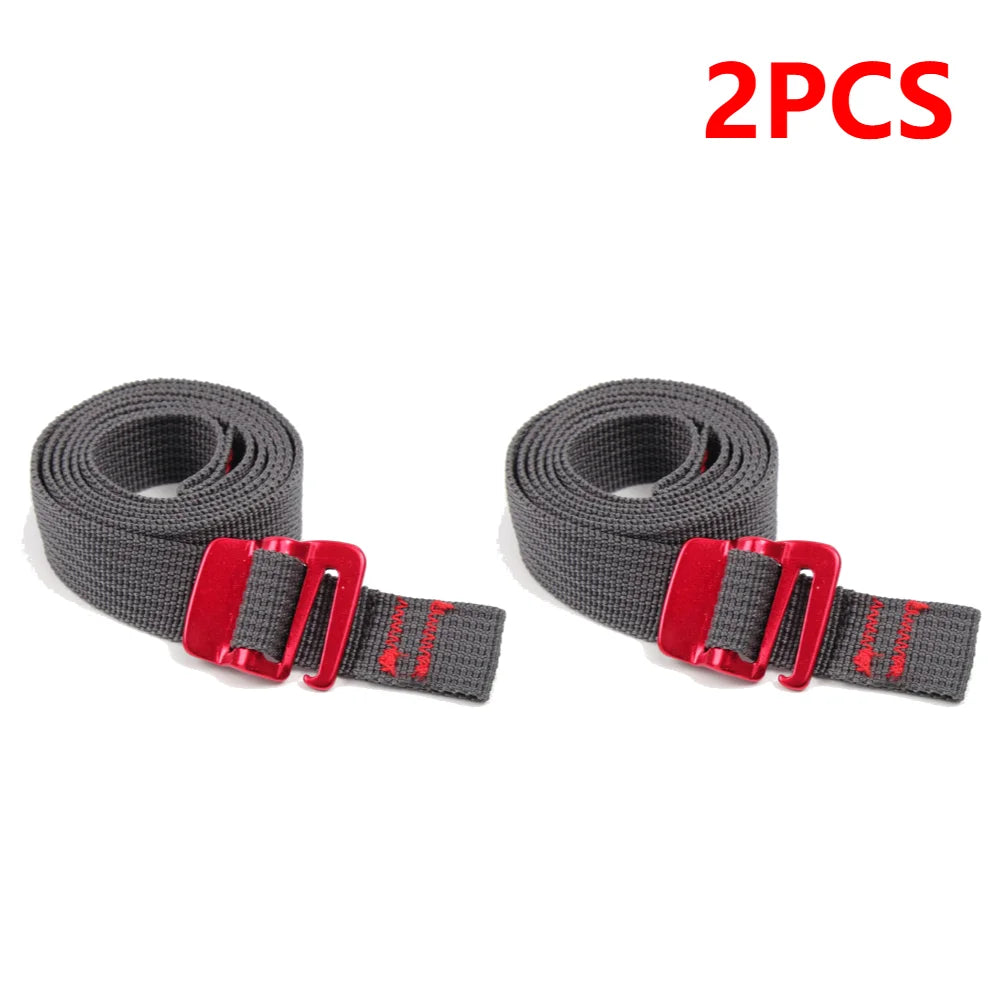 Climbing Buckle Tie-Down Belt Cargo Straps Travel Backpack Nylon Tape Rope with Quick Release Hook Outdoor Hiking Tension Belts