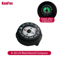 KanPas Mini Button Map Compass with Turnable Bezel/Watchband Compass /Powerful Luminous Compass A-18-LH