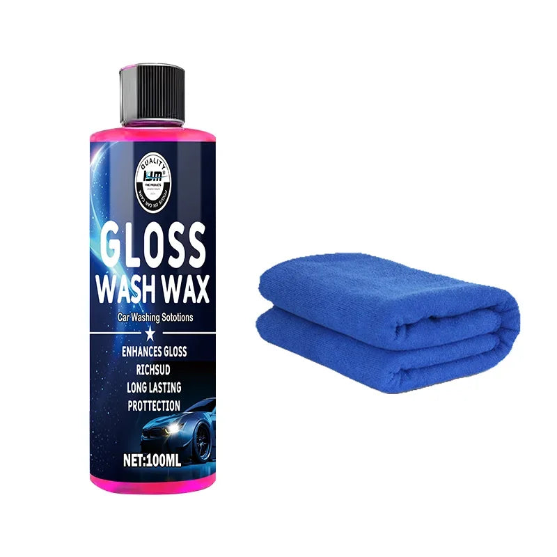 New Gloss Wash Wax 100ml - Superior Car Wash Solution for Enhanced Shine and Long-lasting Protection - Ideal for Auto Detailing