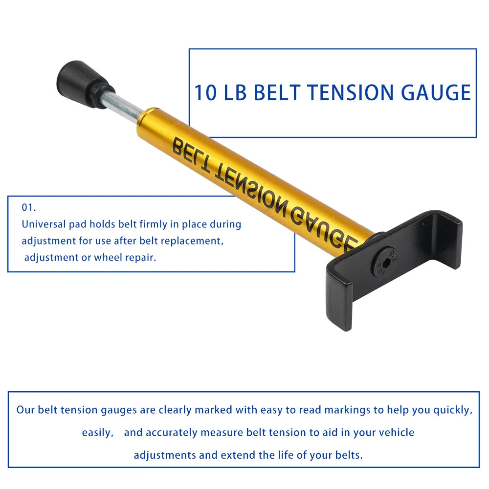 Universal 10 Lb Belt Tension In Gauge Metal Motorcycle Belt Tension Tool For Accurate Motorcycle Setting Belt Tension Gauge