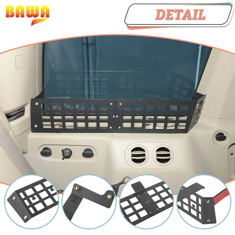 BAWA Trunk Side Window Storage Divider Box Rack For Jeep Grand Commander 2006 2007 2008 2009 2010 Car Interior Accessories