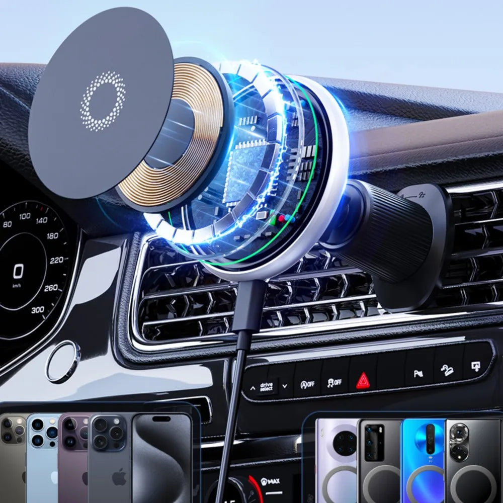 For Mercedes-Benz C Class 2022 2023 2024 W206 Phone Holder Car Magnetic MagSafe Wireless Charging Car Mobile Phone Mount Base