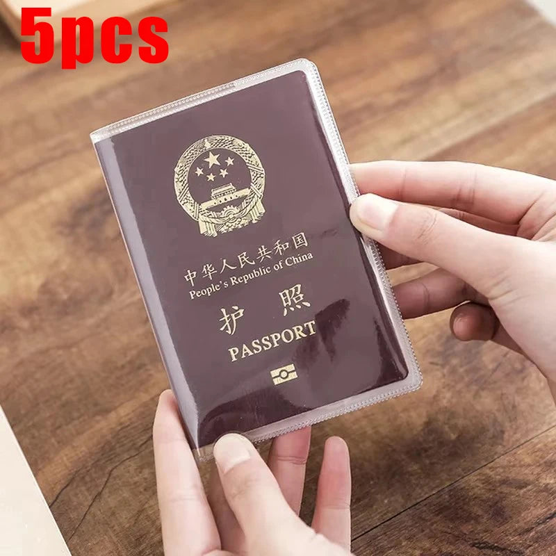 1-10PCS Travel Dirt Protection Passport Cover Wallet Purse PVC Transparent Women ID Business Credit Card Passport Bag Pouch