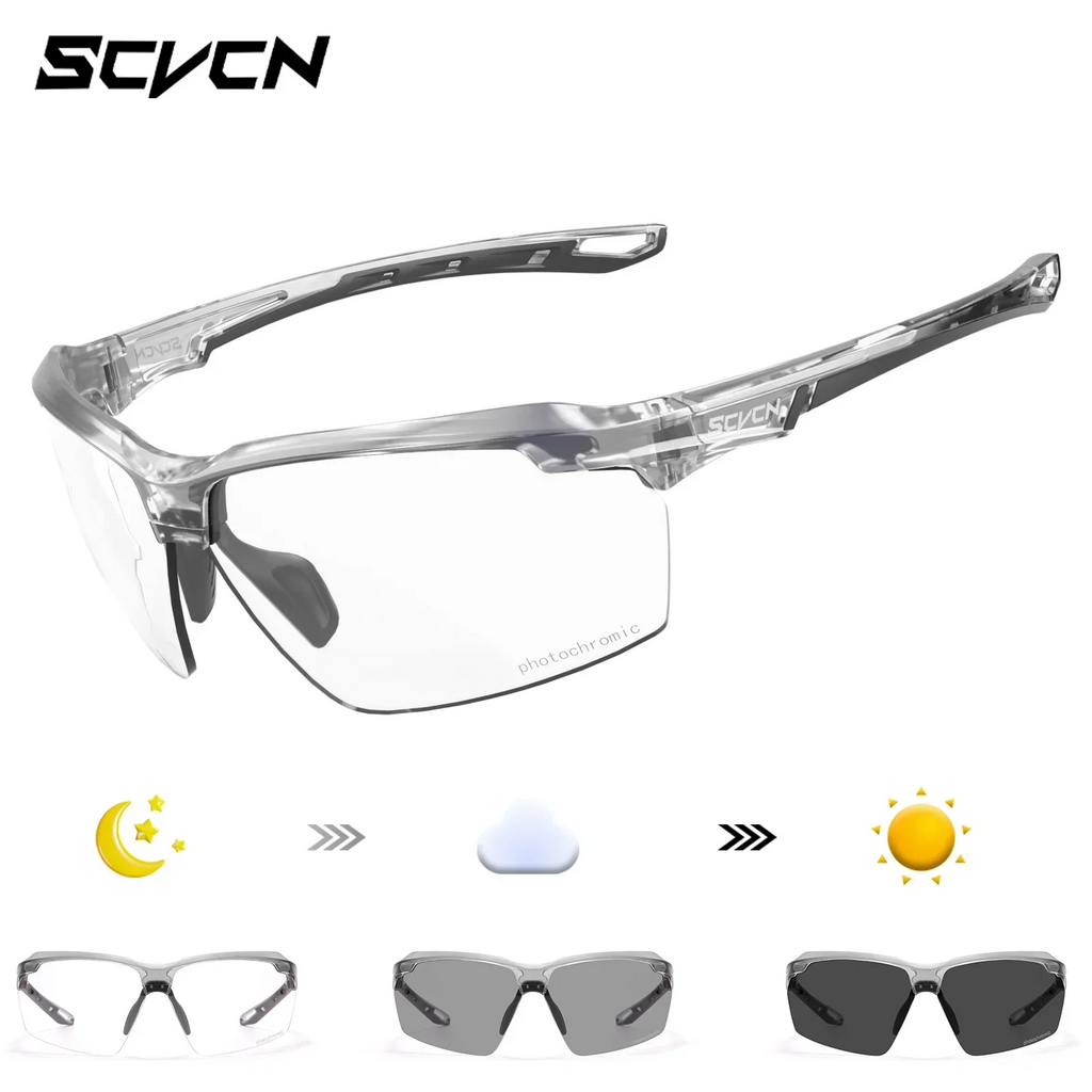 SCVCN Color Photochromic Cycling Glasses Explosion Proof Hunting CS War Game Eyewear Fashion Outdoor Airsoft Shooting Glasses
