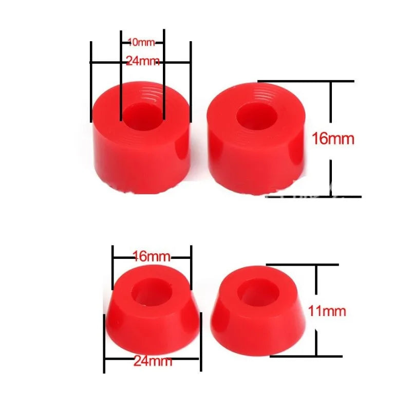 4pcs/set Skateboard Truck Bushing Axle Bushings Scooter 92A PU Cushion Dancing Longboard Skateboard Shockproof Pads Absorber