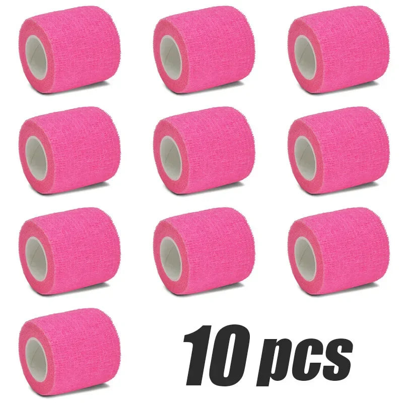 1-15pcs 2.5/5/7.5/10cm*4.8m Gauze Bandage Self-adhesive Breathable Elastic Bandages Sports Fixing Finger Wrist Leg Baby Care