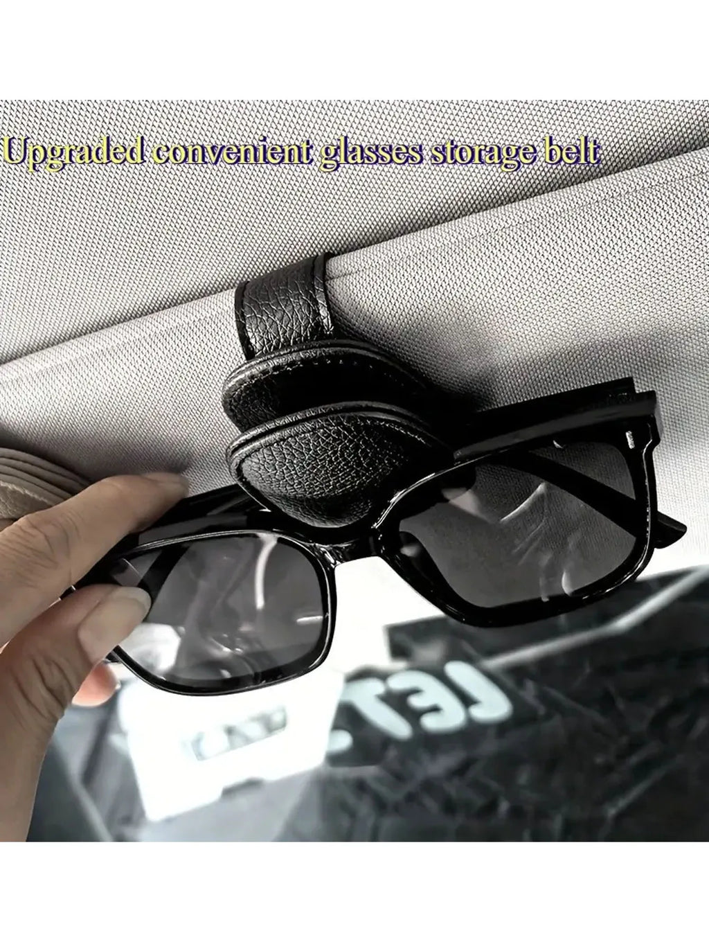 Magnetic Car Sunshade Glasses Clip Multi functional Car Sunglasses Storage Clip Sunglasses Rack Car Interior Decoration Supplies