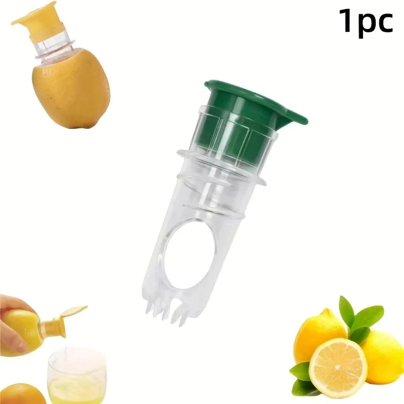 1/2pcs Lemon Mini Squeezer Portable Lemon Juicer With Lid, Squeeze Lime for Cocktails Easy Juice Extractor Freshness Preserving