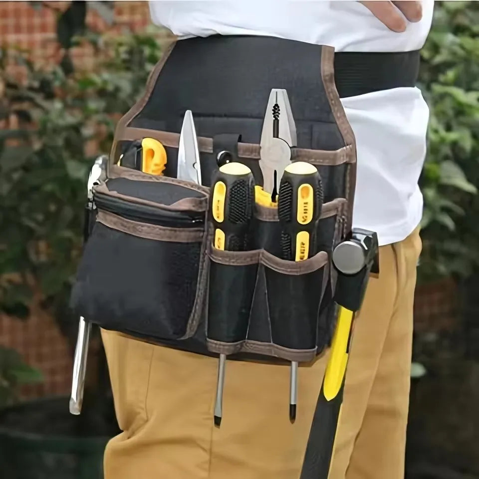 HUHAO Electrician Tools Belt Storage Waist Bag Screwdriver Holster Working Holder Drill Organizer Pouch Versatility Tool kit