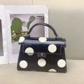 Retro French romantic wave bag simple contrasting color versatile mini lipstick portable messenger bag