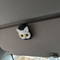 Cute Cat Magnetic Glasses Case for Car Sun Visor Holder Multi Function Auto Accessories for Women Girls