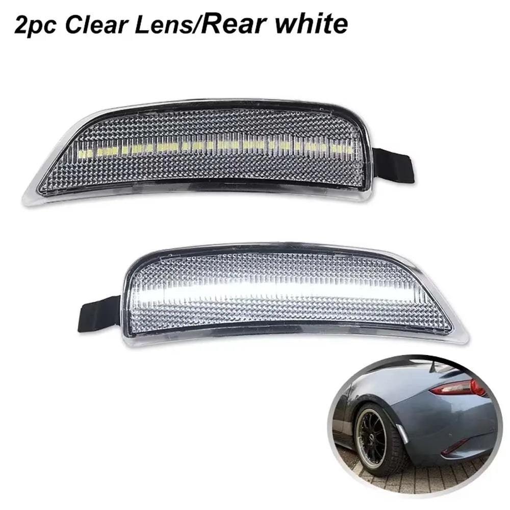 Amber/White/Red LED Front/Rear Side Marker Indicator Lights Turn Signal Light For Mazda MX-5 Miata 2016-2023 Fender Flare Lights
