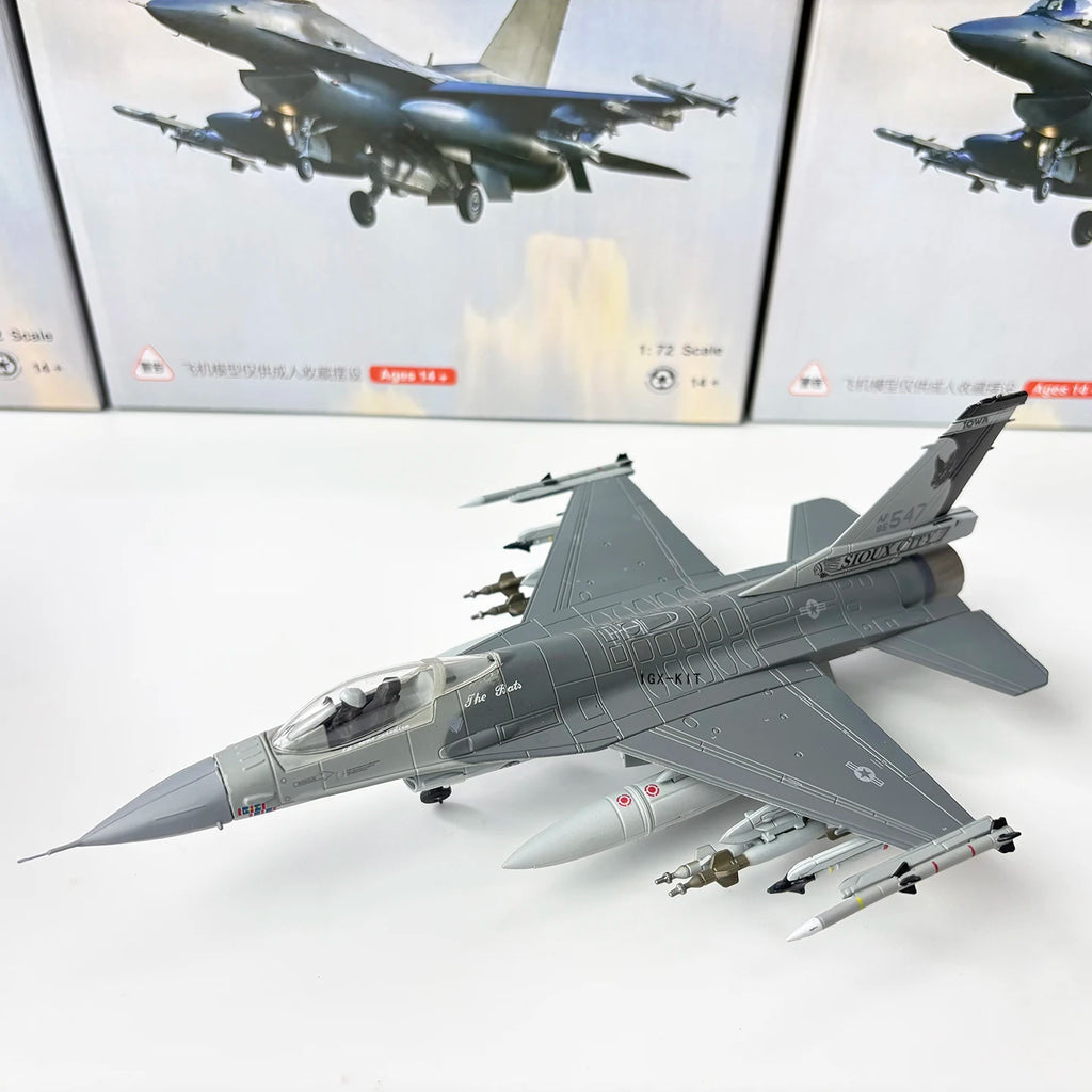 1/72 U.S. Air Force F-16C Fighter Model F16 Black Bat Squadron Diecast Finished Military Plane Model Collection Ornament