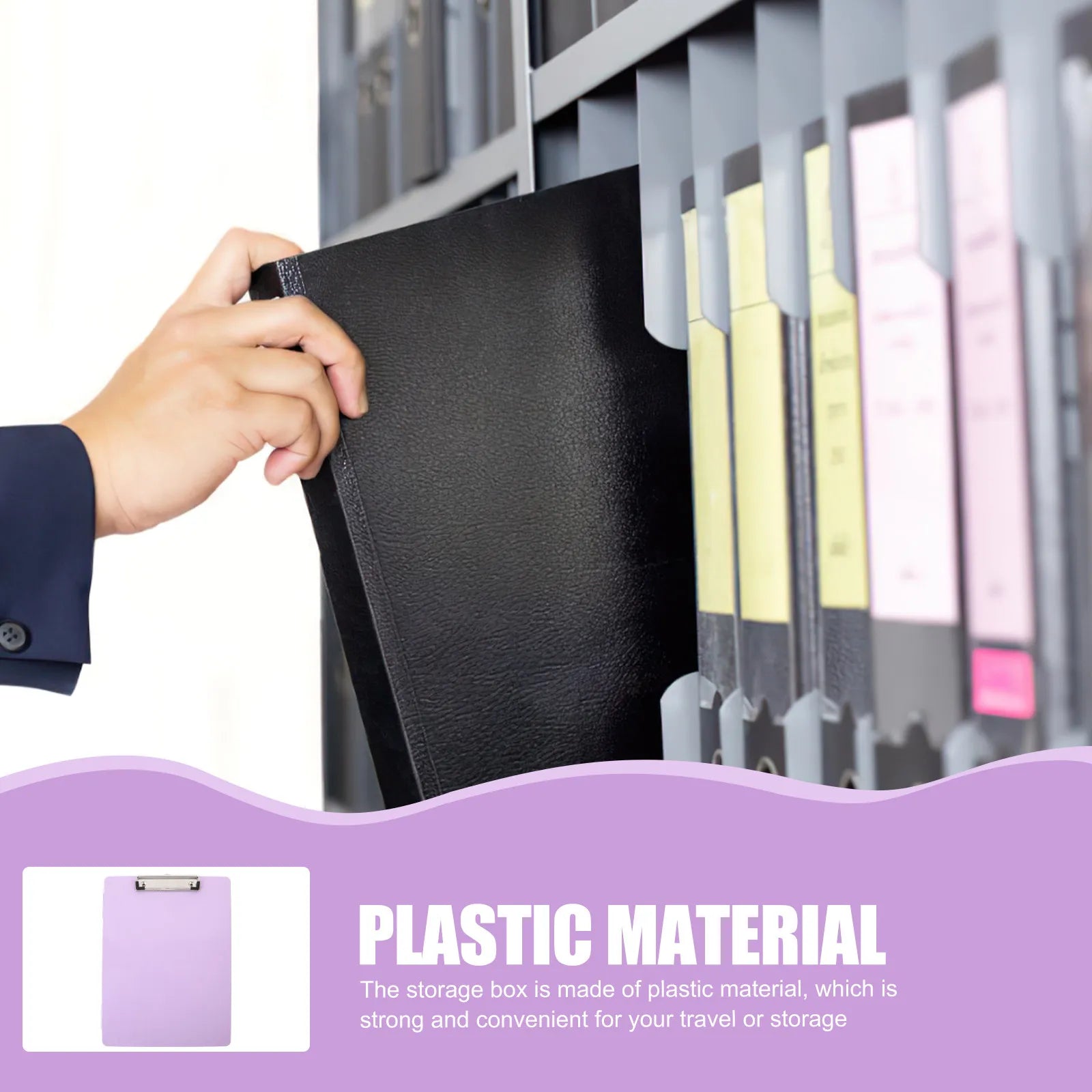 Sturdy Plastic File Organizer Box for A4 Files Cards Certificates Photos Nails Stickers Jewelry Craft Supplies Portable Storage