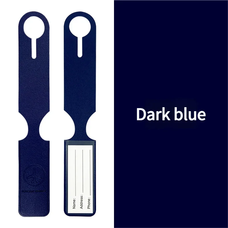 Long-Strap Durable PU Luggage Tag for Air Travel – Quick Baggage Identification, Writeable ID Card Slot & Tear-Resistant Design