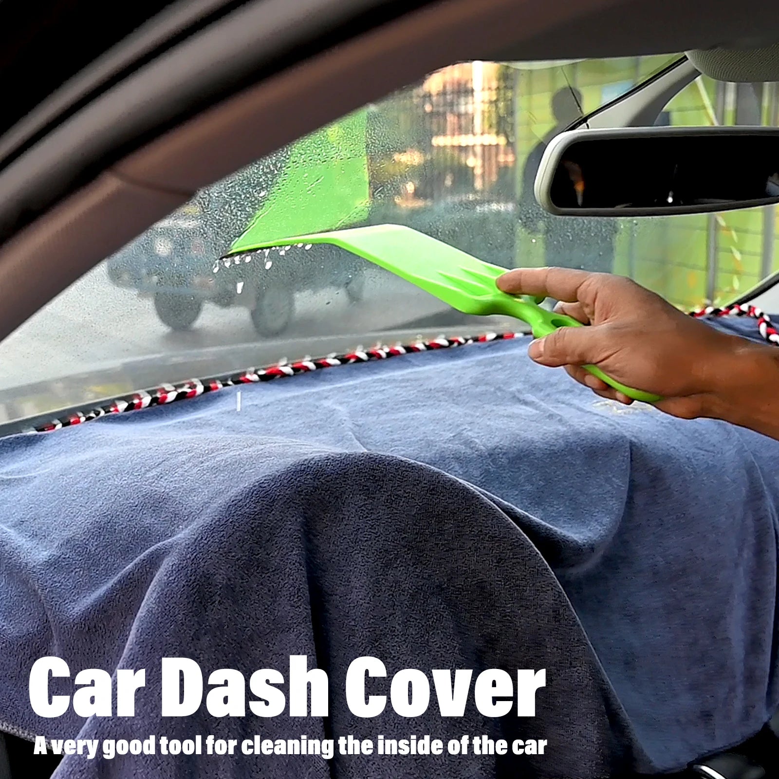 EHDIS Car Wash Dashboard Protective Covers with Soak Tint Rope Windshield Cleaning Protector Water Absorption Microfiber Towel