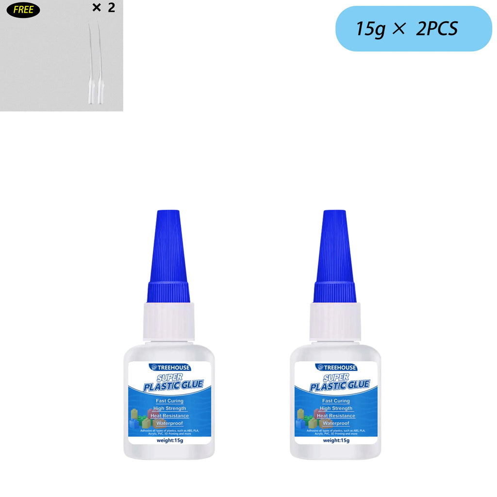 1-4Pcs Super Plastic Glue, Fast Curing Waterproof Heat Resistant Adhesive for ABS, PVC, PLA, Acrylic, DIY Crafts & Toy Repairs