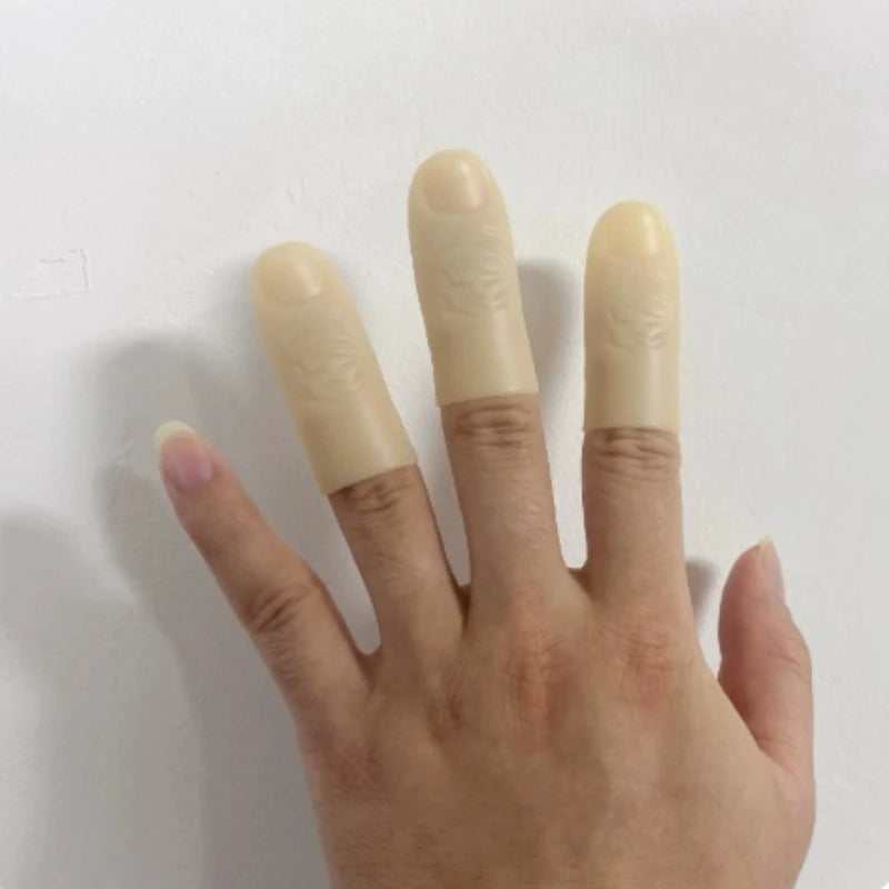 3Pcs Realistic silicone Thumb Tip Magic Trick Accessory Close Up Illusion Gimmick Mentalism Prop Fake Thumb Toys