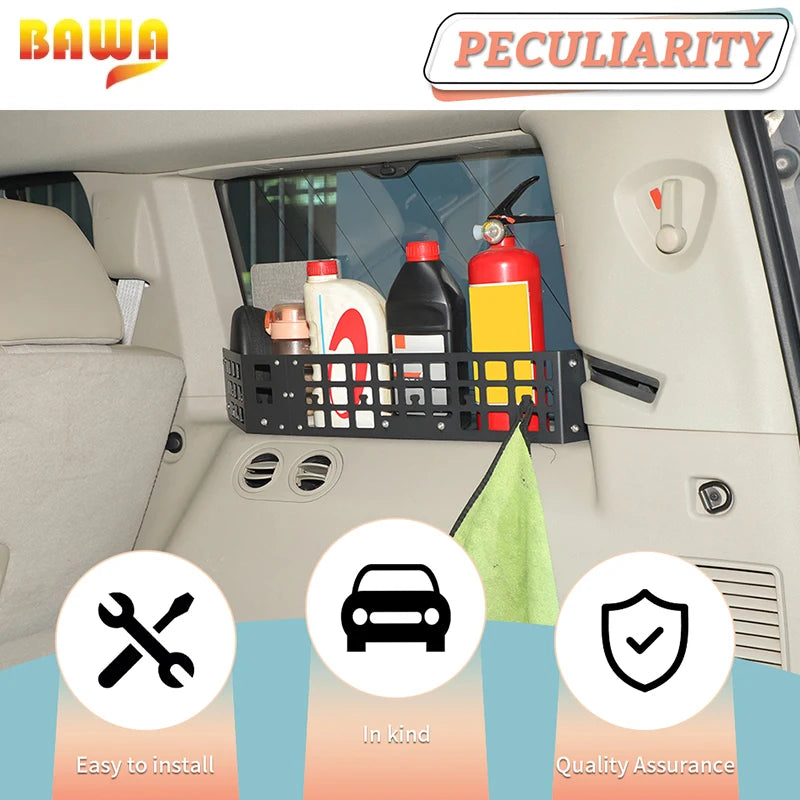 BAWA Trunk Side Window Storage Divider Box Rack For Jeep Grand Commander 2006 2007 2008 2009 2010 Car Interior Accessories