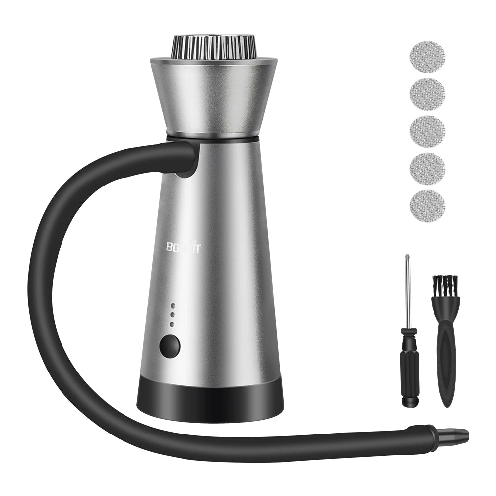 BORUiT Smoke Infuser Food Drink Cold Smoke Generator Bar Portable Molecular Cuisine Smoking Gun Meat Burn Cooking for BBQ Food
