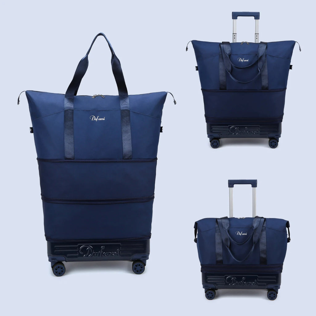 Luggage Bag with Wheels, Travel Bag with Universal Wheels, Foldable Suitcase, Lightweight Trolley Bag, Large Capacity Hand-Pulled Backpack for Going Abroad and Returning Home