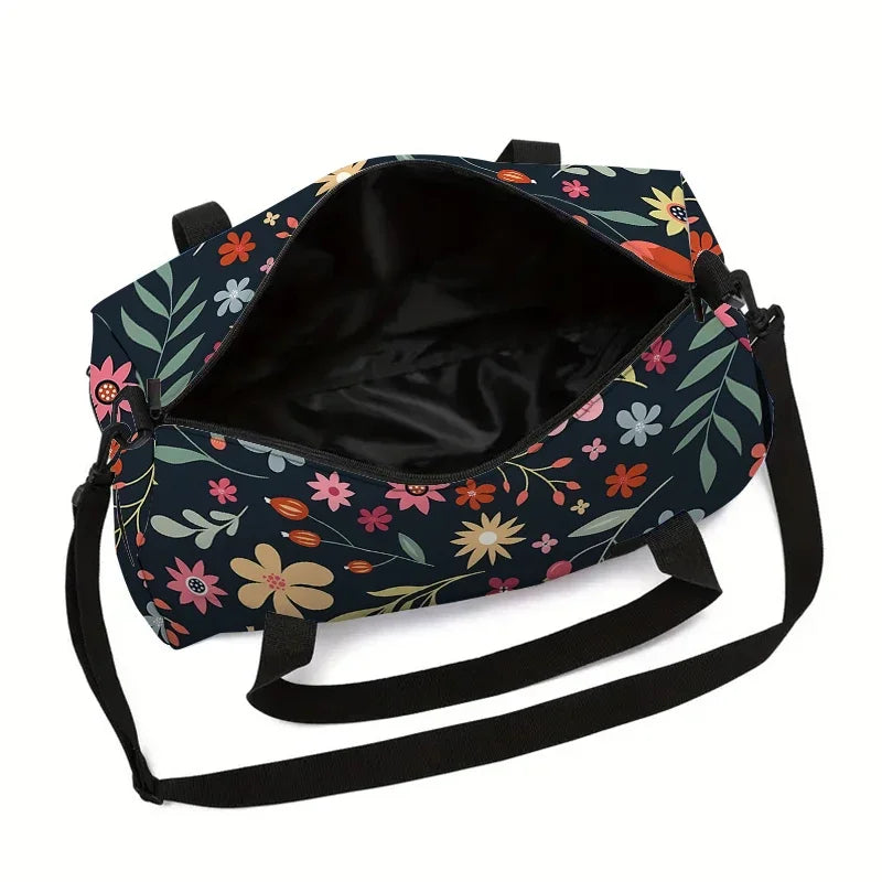 Cartoon Flower Pattern Large Capacity Luggage Bag  For Boy And Girls Best Gifts 2D Cartoon Travel Duffels Hand Bag For Children