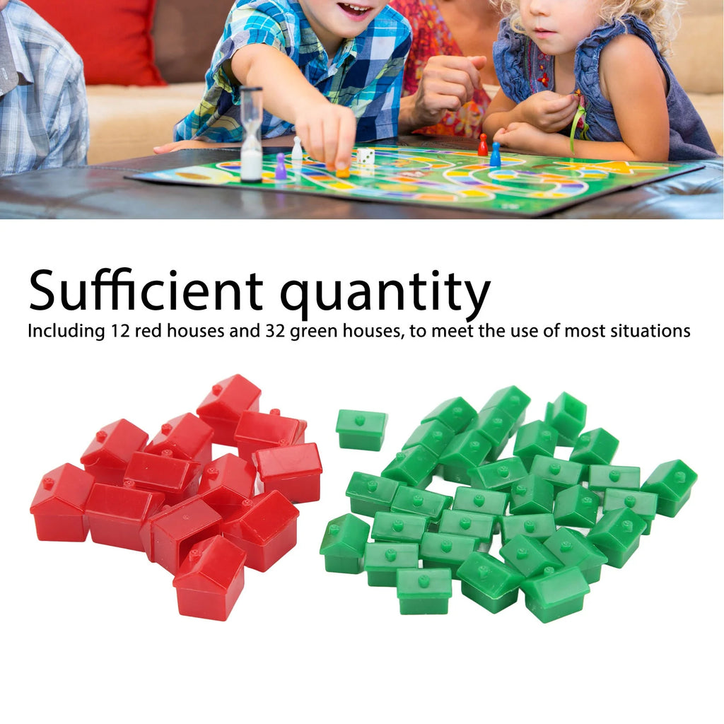 Monopoly Game Board Monopoly Game Accessories Game Hotel House Set Replaces Lost Damaged Original Parts