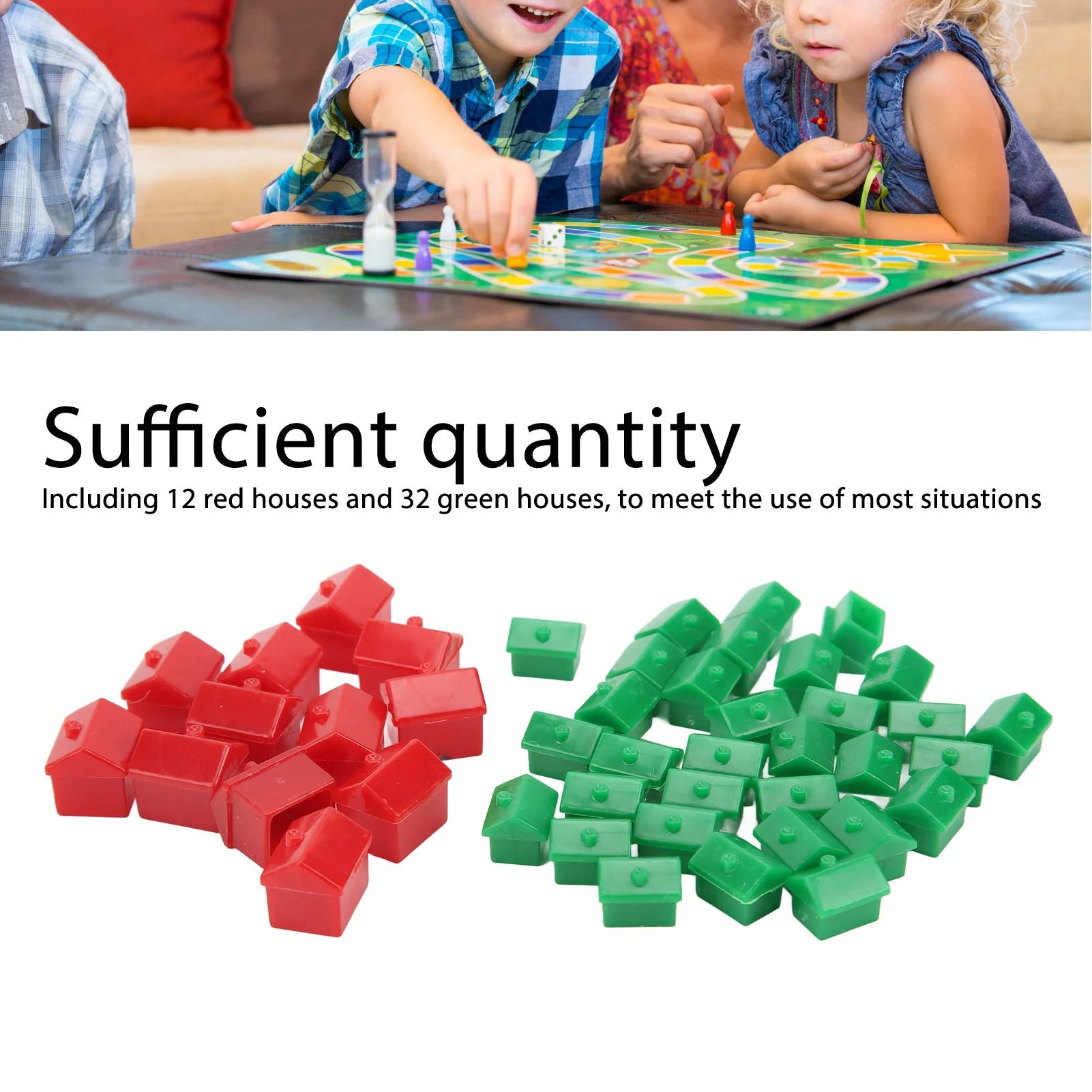 Monopoly Game Board Monopoly Game Accessories Game Hotel House Set Replaces Lost Damaged Original Parts