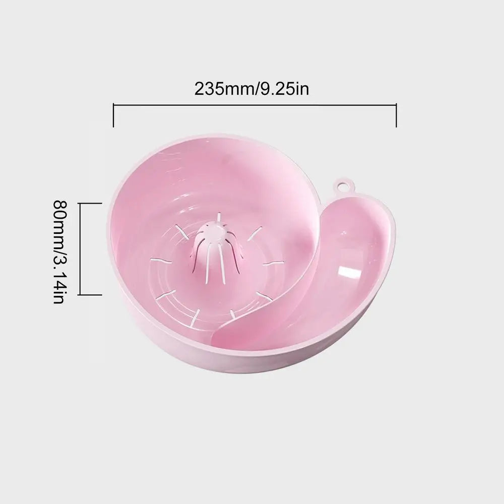 Snail Shape Fruit Drainer Basket Creative Automatic Rotation Clean Vegetable Washing Basin Kitchen Drain Basket Food Container