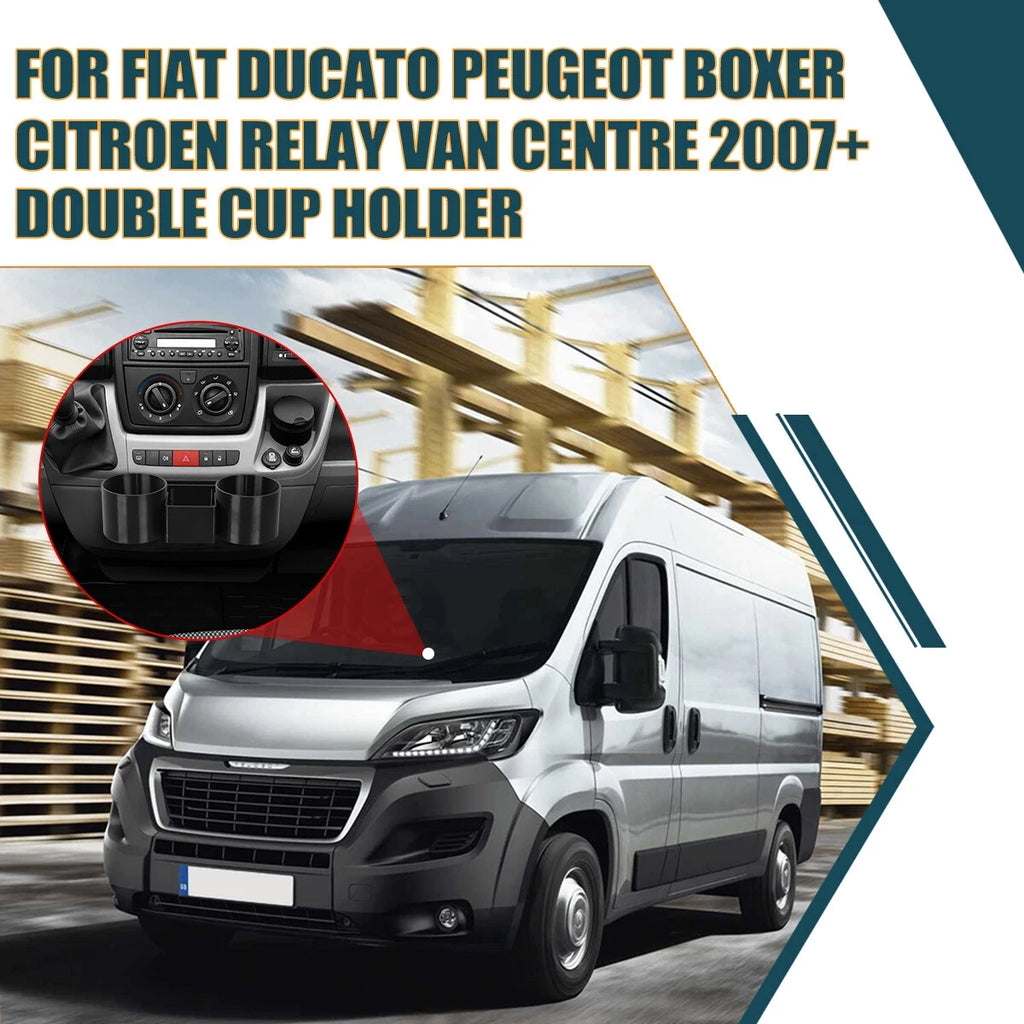 Car Inside Coffee Storage Holder Automobile Dual Cup Holder For  Fiat Ducato Peugeot Boxer Citroen Relay Van Centre 2007+