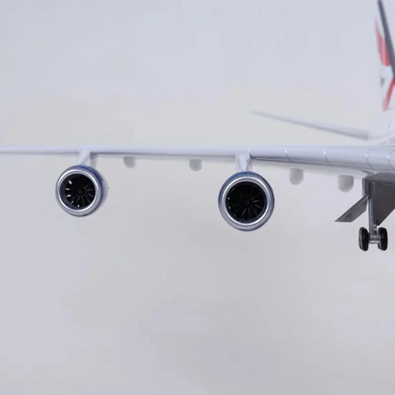 47CM model plane 747 British Airways Plastic model Resin Static miniature airplane  for Collection Or Gift Display Decorations