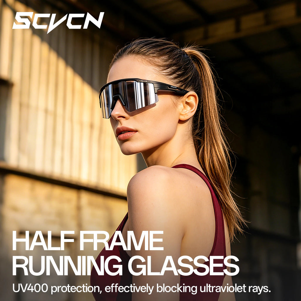 SCVCN Photochromic Cycling Glasses Women Sunglasses for Men Hiking Eyewear Sports MTB Mountain Goggles Bicycle Road Bike 2026
